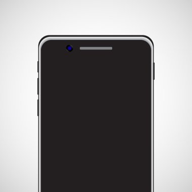 Siyah akıllı telefon modeli