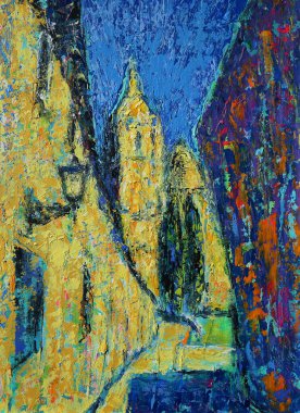 Salamanca kilisesinin soyut sanat tablosu