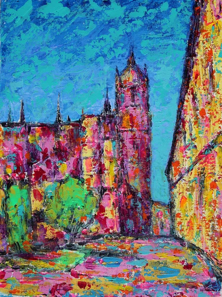Abstrakte Malerei Der Kirche Von Salamanca — Stockfoto