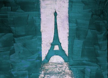 Paris 'teki Eyfel Kulesi - Sanat eseri.