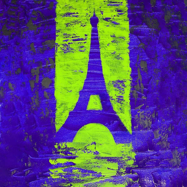Torre Eiffel París Pintura Artística —  Fotos de Stock