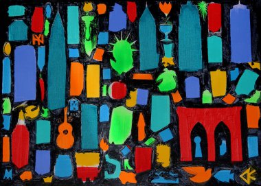 New York 'un soyut sanat resimleri