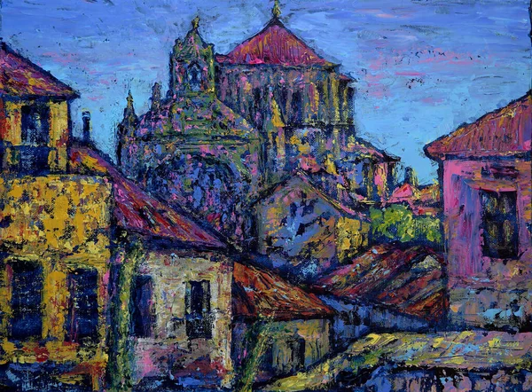 Schilderij Van Het Convento San Esteban Salamanca Spanje — Stockfoto