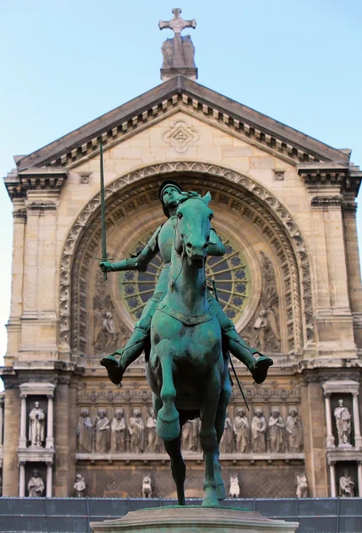 Stary pomnik jeanne d'arc (Joanny d'Arc) — Zdjęcie stockowe