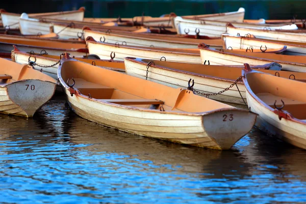 Old boats in the park harbor — Stock Photo, Image