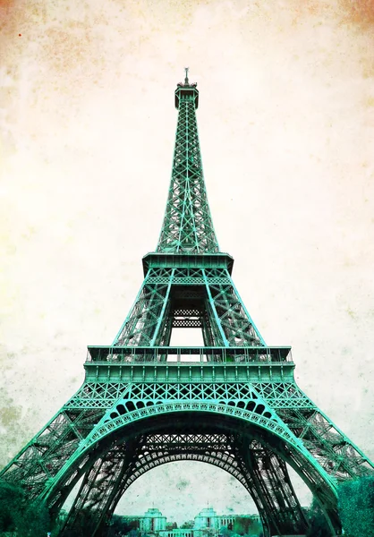 Eiffel Tower - retro postcard styled. — Stock Photo, Image