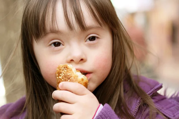 Girl on playground — Stock Photo, Image