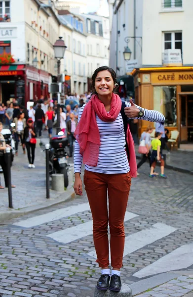 Belle fille à Paris, france — Photo