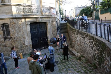 Montmartre Paris, Fransa'da 23.04.2015 üzerinde filme