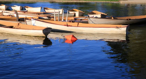 Old boats in the park harbor — Stock Photo, Image