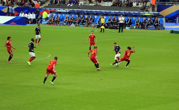 : Voetbal Frankrijk-België voetbalwedstrijd op de Stade de France, 7 juni 2015 — Stockfoto