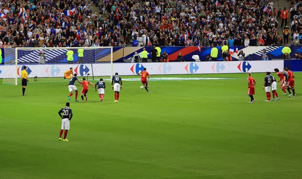 Футбол: Франция - Бельгия на Стад де Франс, 7 июня 2015 — стоковое фото