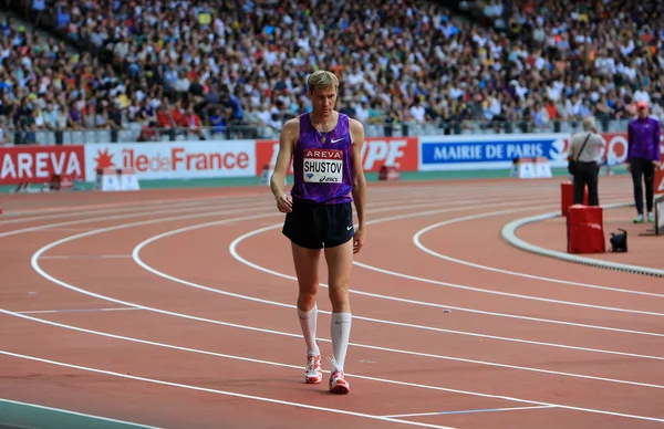 Aleksandr Areva, Paris Diamond League toplantı üzerinde Shustov — Stok fotoğraf