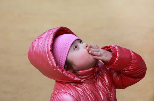 Portrait of beautiful girl on the playground — Stock Photo, Image