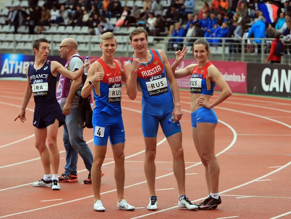 DecaNation International Outdoor Games el 13 de septiembre de 2015 en París, Francia . — Foto de Stock