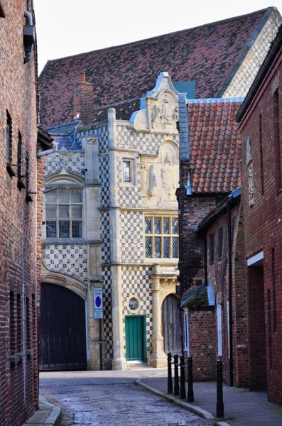 Ancient English Street in Kings Lynn Norfolk — Stock Photo, Image