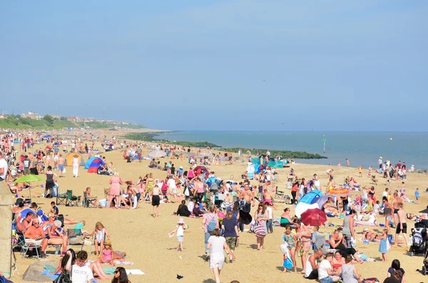 Sırasında Havacılık Fuarında Clacton on Sea Beach Paketli — Stok fotoğraf