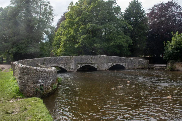 Γέφυρα Sheepwash Στο Ashord Στην Περιοχή Water Peak Derbyshire — Φωτογραφία Αρχείου