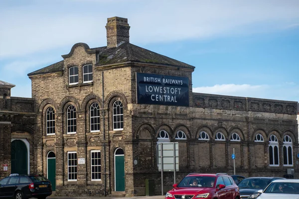 Lowestoft Reino Unido Octubre 2020 Gran Estación Tren Ladrillo Lowestoft — Foto de Stock