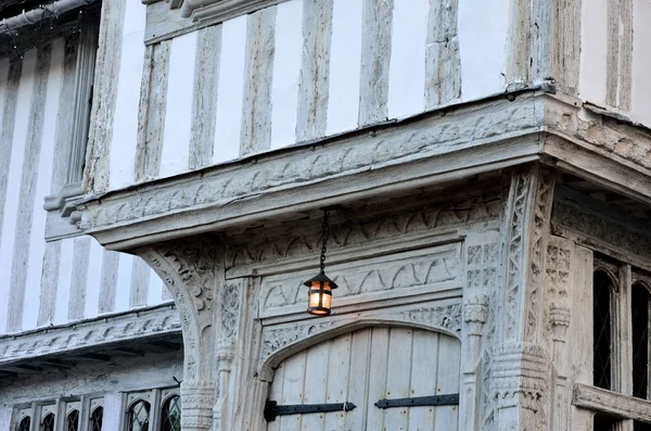 Detalhado de metade da casa de madeira — Fotografia de Stock