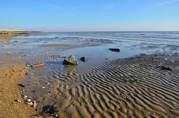 Empty beach at low tide — Stock Photo, Image