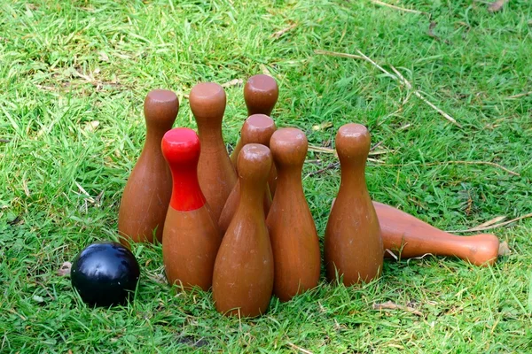 Outdoor inglese skittles — Foto Stock