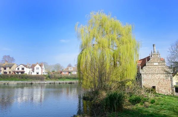 Bourne Mill and mill pond — Stock Photo, Image