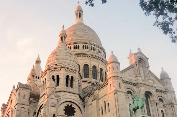 Sacre coer paris al atardecer — Foto de Stock