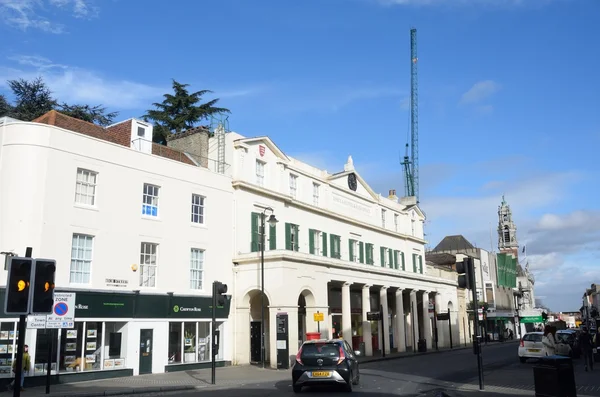 Bombeiros de Colchester agora convertidos em escritórios com High Street — Fotografia de Stock