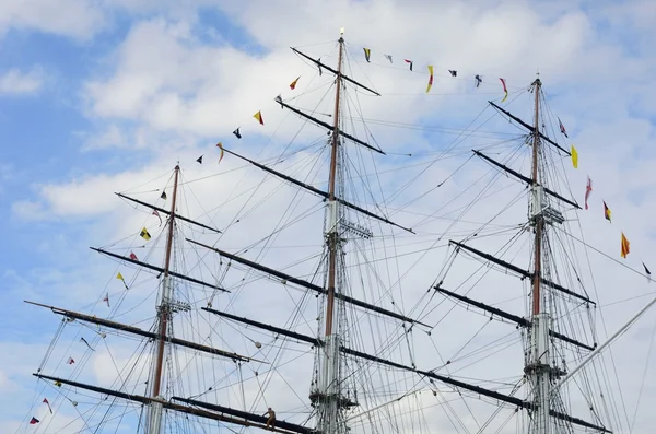 Masts of tea clipper — Stock Photo, Image