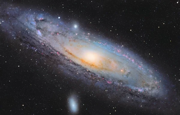 Astronomisk Bild Andromeda Galaxen Närmast Spiralgalaxen Till Vintergatan — Stockfoto