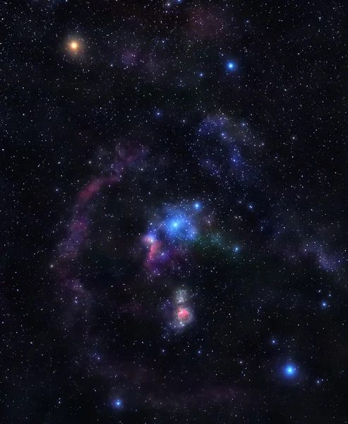 Leuchtende Sterne des Orion — Stockfoto