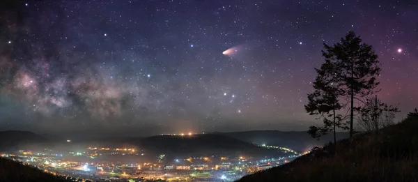 Panorama estrelado da noite — Fotografia de Stock