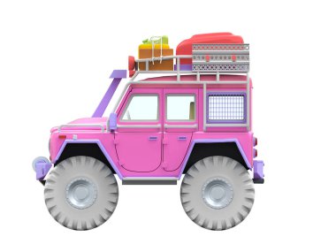 SUV off-road kum çizgi filmi