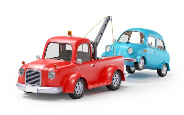 Tow truck and car — Stock Photo, Image