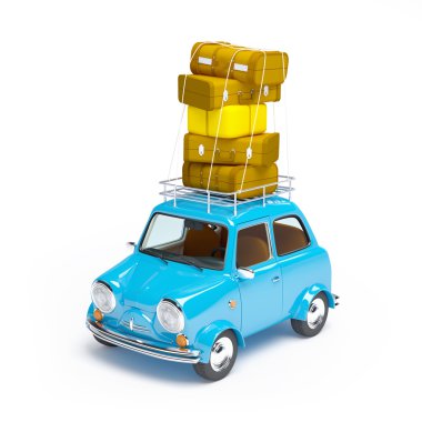 küçük retro seyahat araba