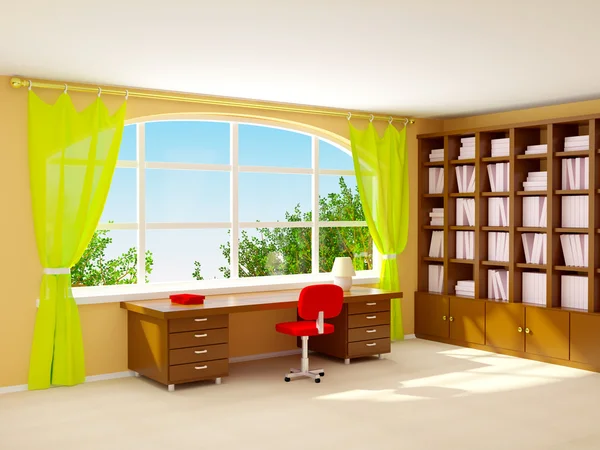 Interiör kontor med fönster — Stockfoto