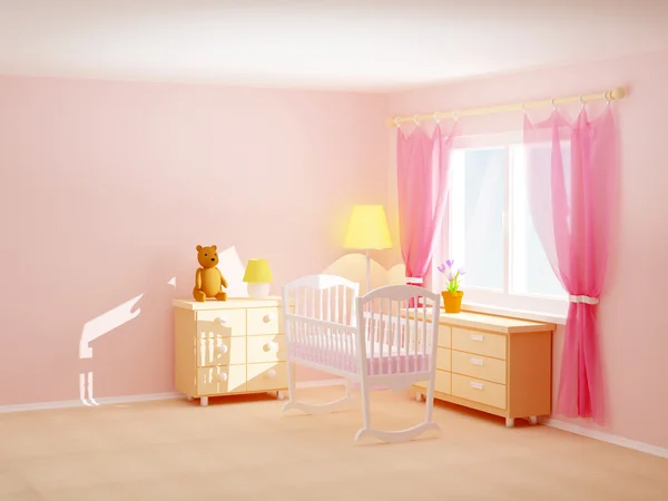 Berceau chambre bébé — Photo