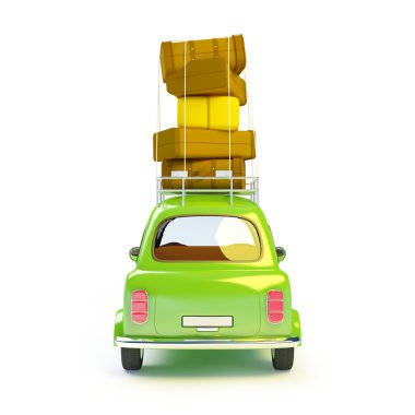 küçük retro gezi arabayı geri