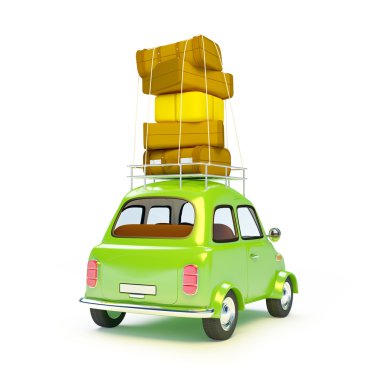 küçük retro gezi arabayı geri