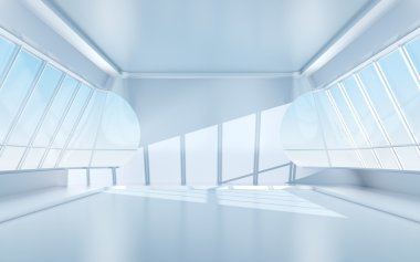 fütüristik Oda ile oval pencere eşiği