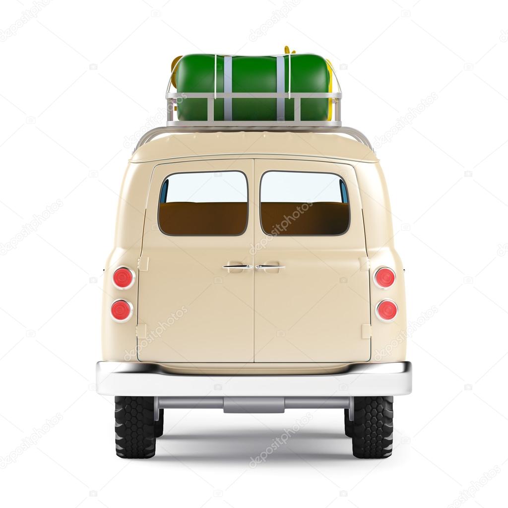 safari van with roofrack back