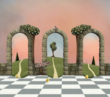 Wonderland serisi - your choice, kavramsal arka plan yapmak