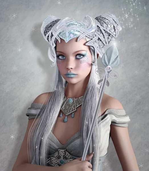 Rainha da fantasia de gelo — Fotografia de Stock