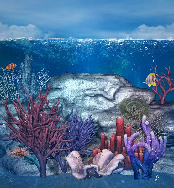Underwater koraller bakgrund — Stockfoto
