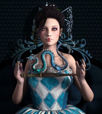 Ejderha ile güzel kadın