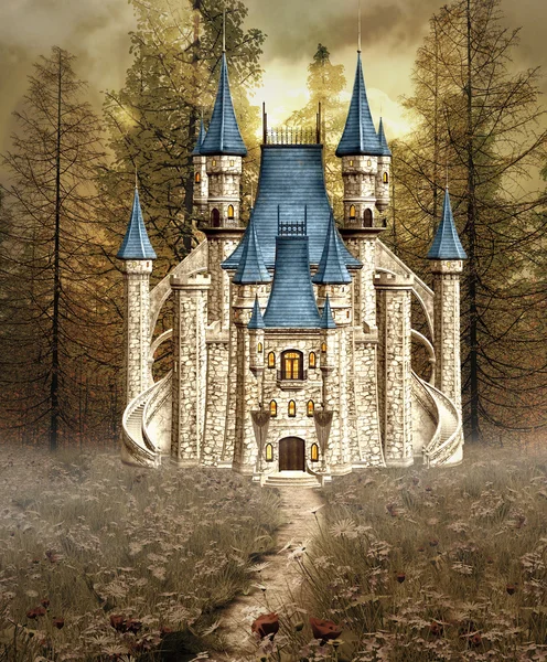 Förtrollade Cinderella castle — Stockfoto