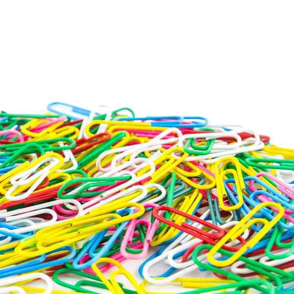 Many colorful Paperclips — Stock Photo, Image