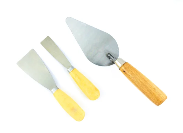 Lute trowel and wall scrapers — Stock Photo, Image