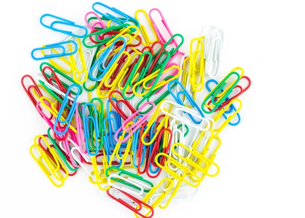 Many colorful Paperclips — Stock Photo, Image